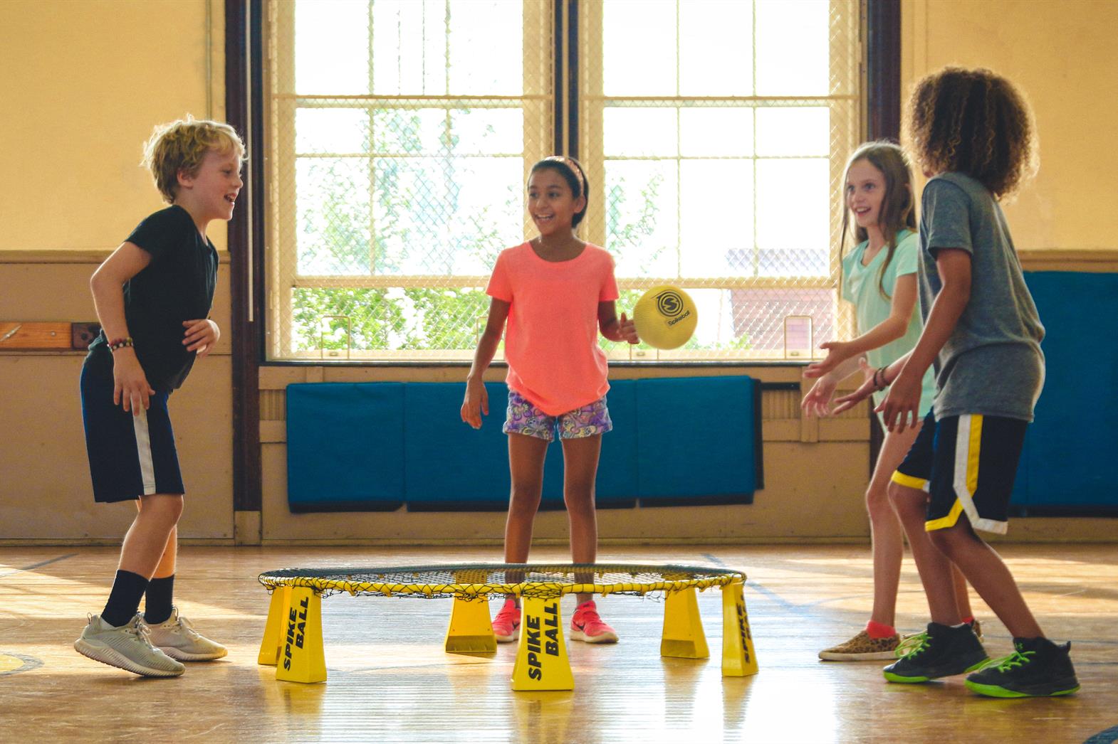 children playing with a ball
