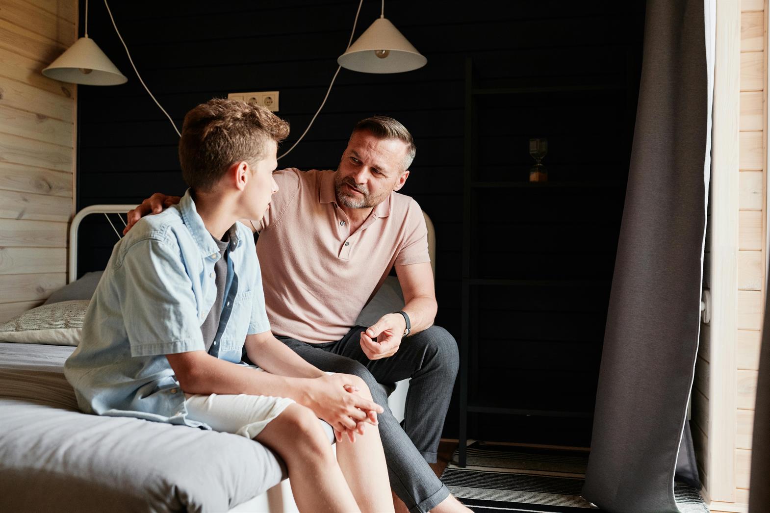 A Father Talking to His Son