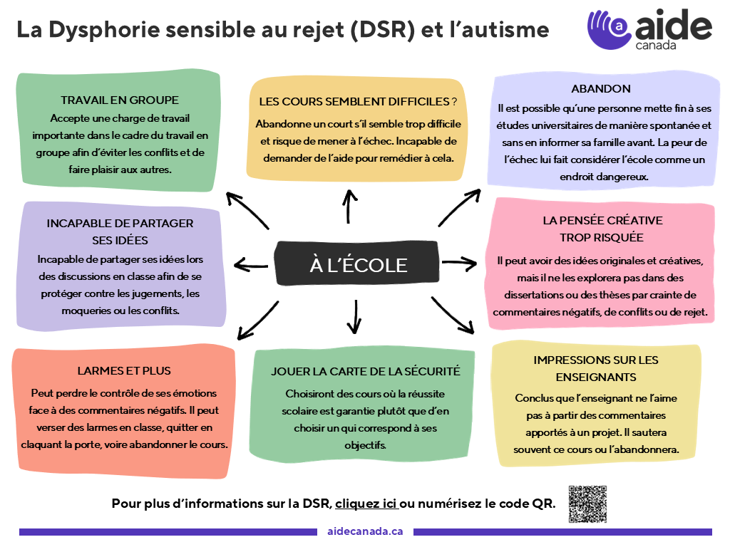 DSR, autisme et école infographie